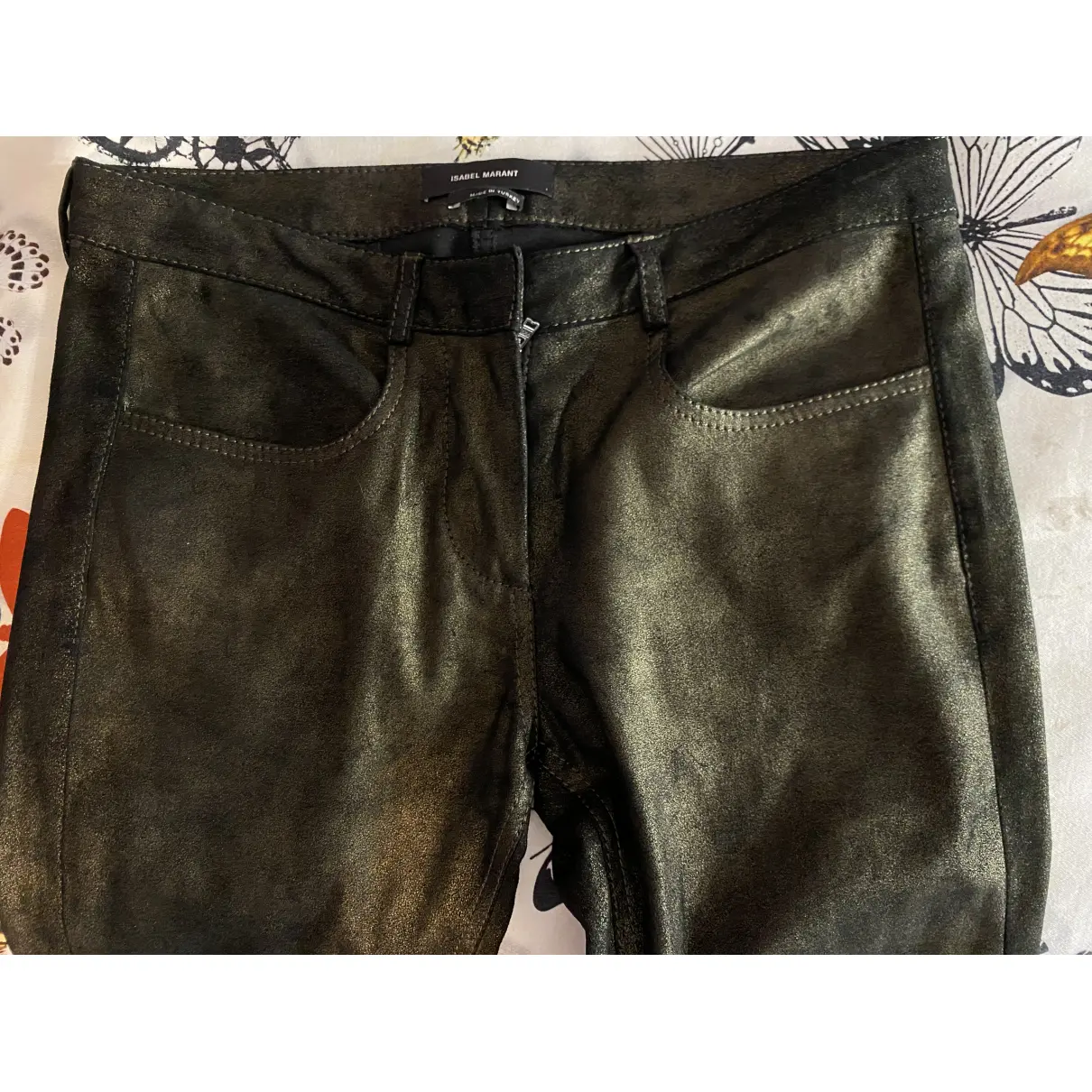 Leather slim pants Isabel Marant