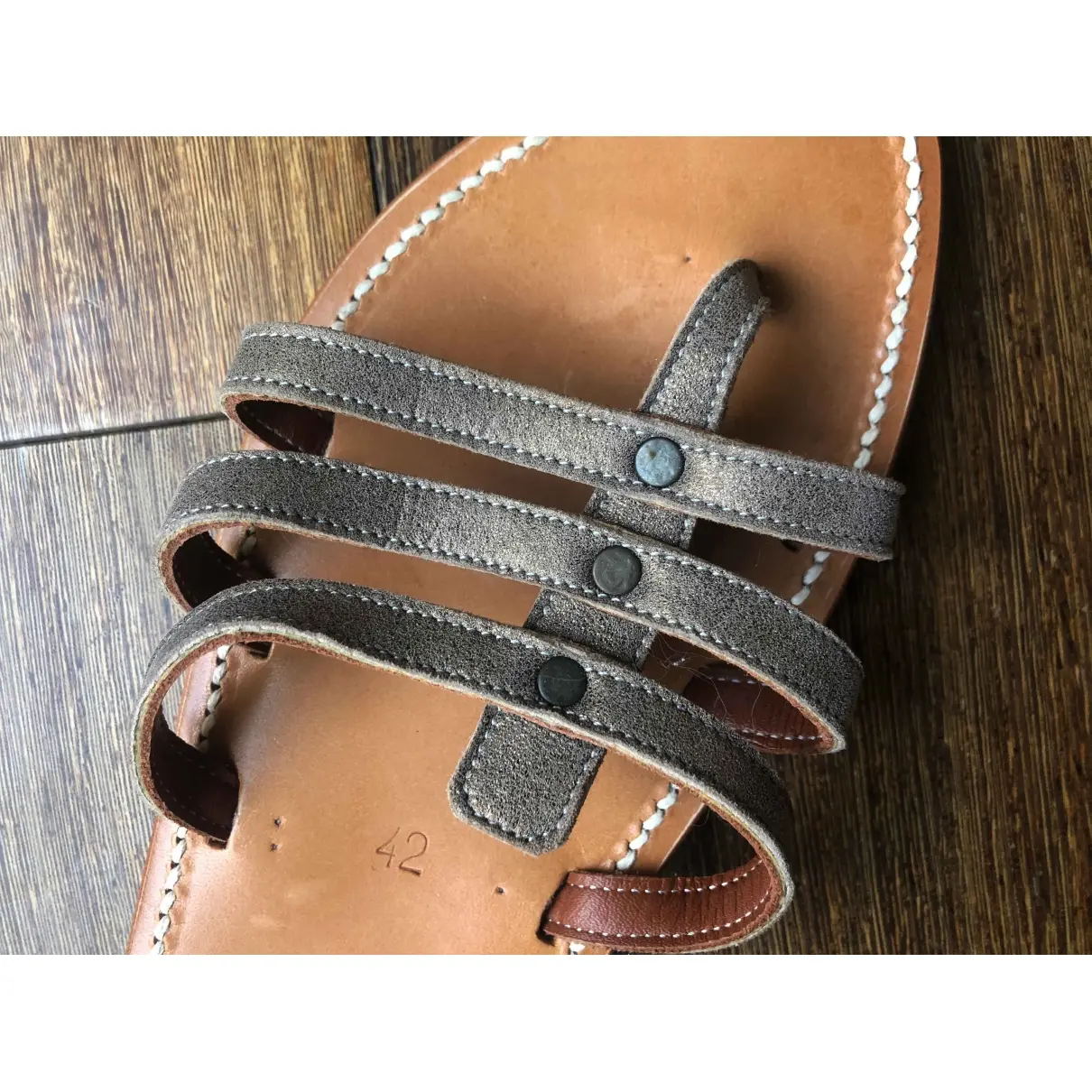 K Jacques Leather sandal for sale