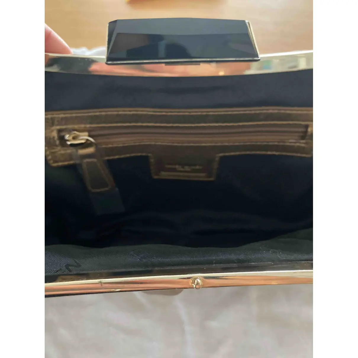 Leather clutch bag Karen Millen - Vintage