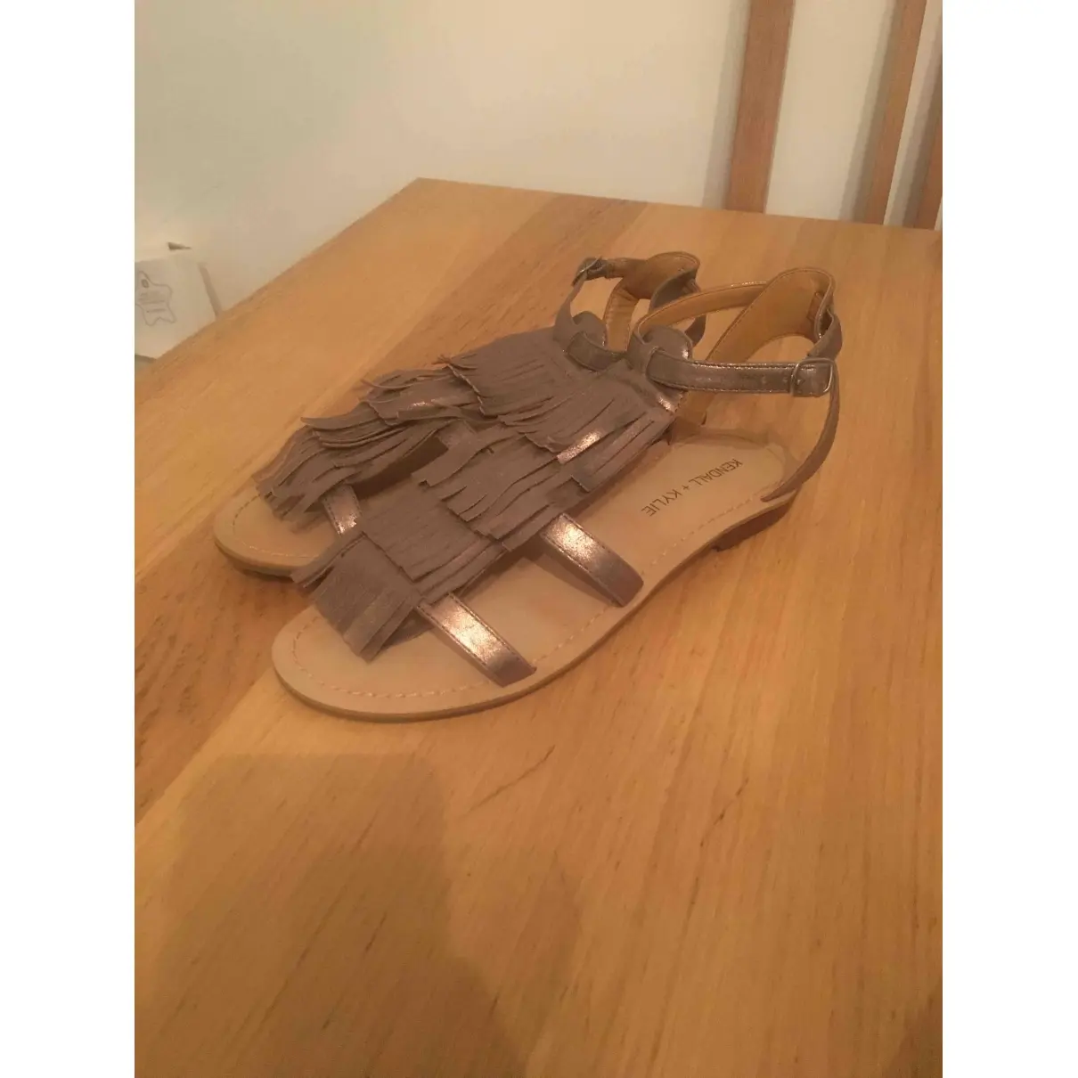 Kendall + Kylie Leather sandal for sale
