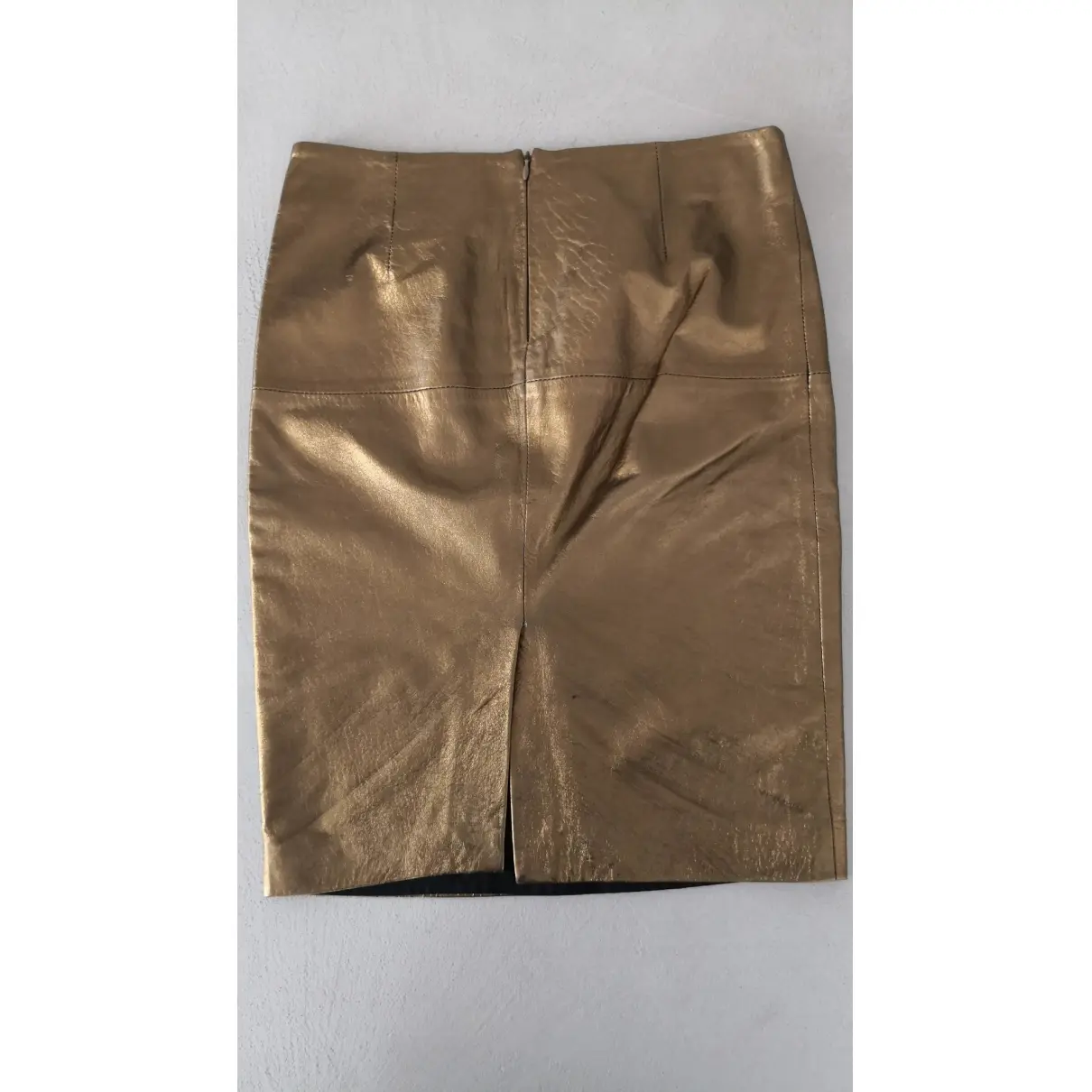 Buy Laneus Leather mid-length skirt online