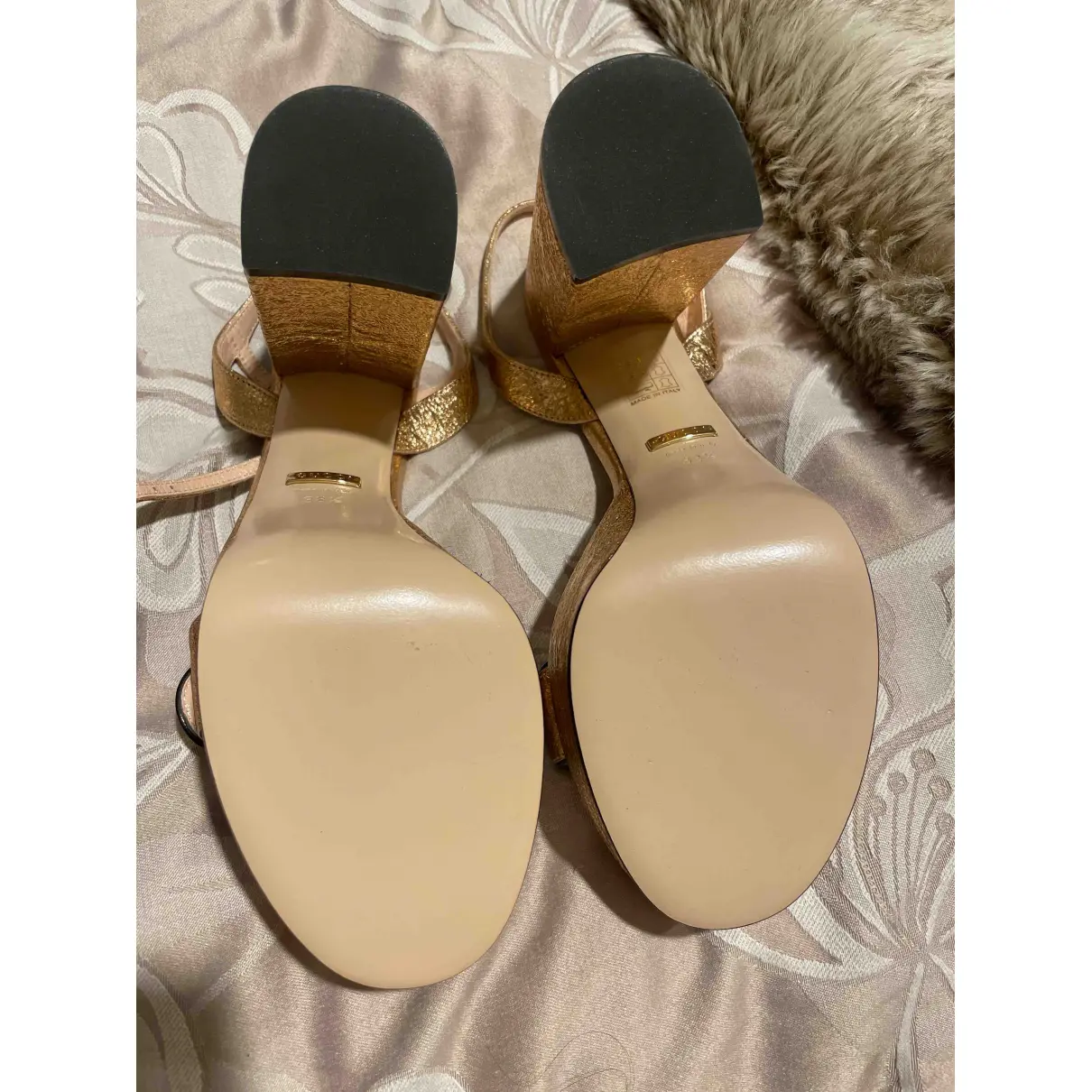 Marmont leather sandals Gucci