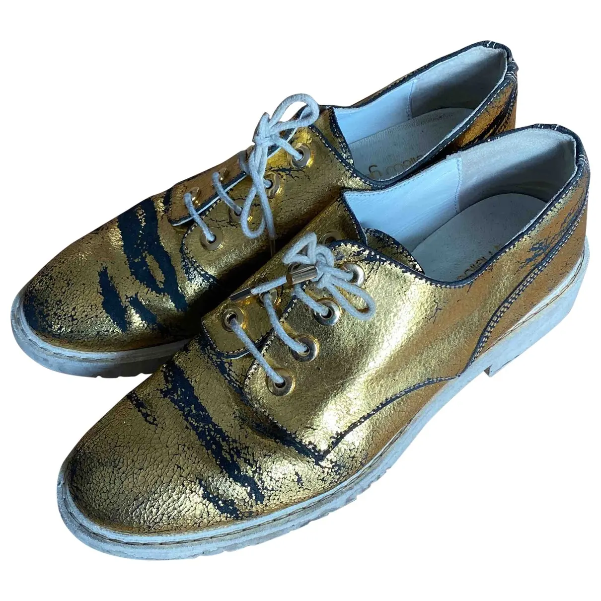 Leather lace ups Mellow Yellow