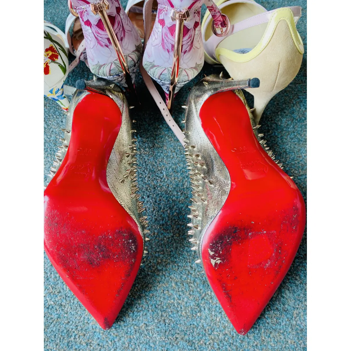 Nosy Spikes leather heels Christian Louboutin