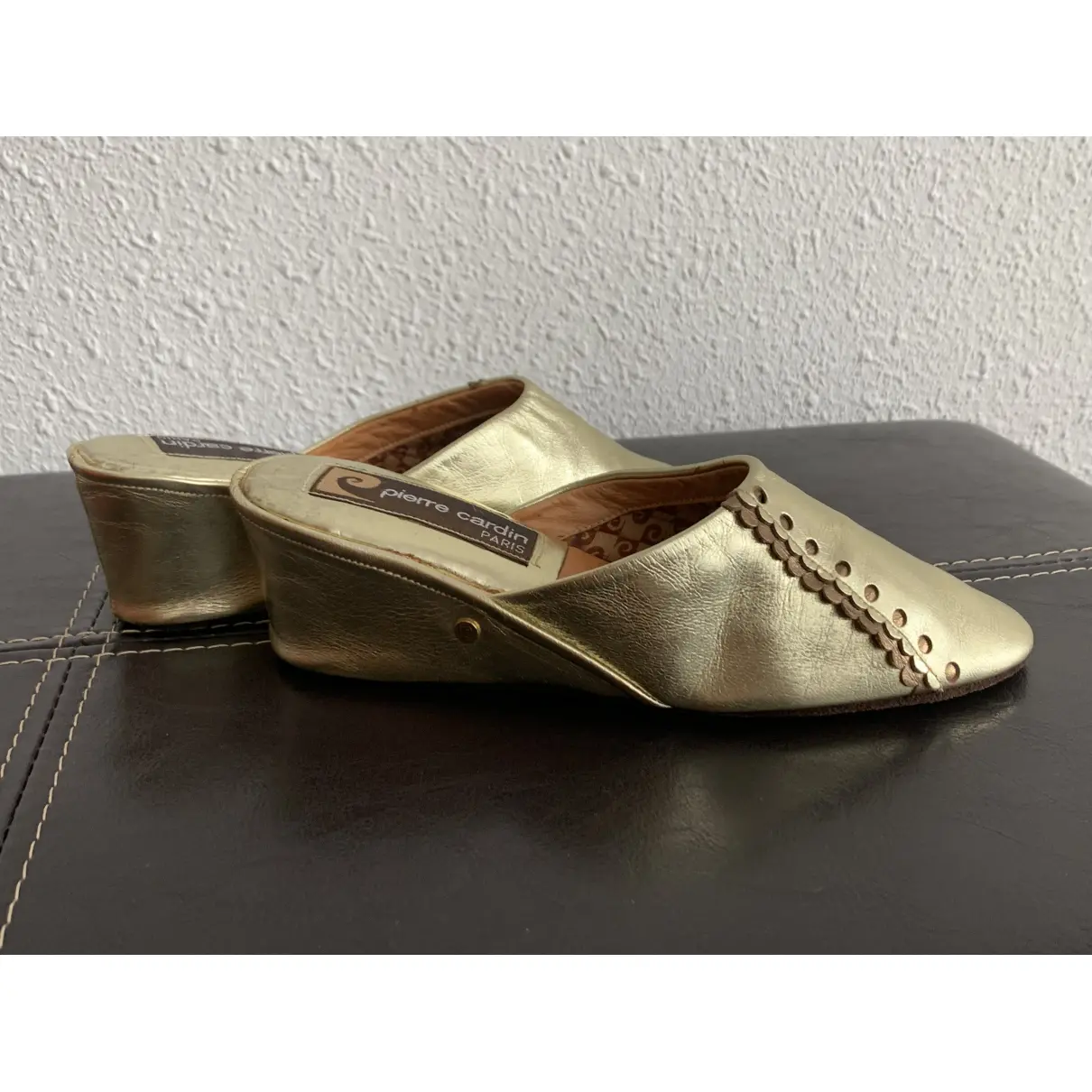 Buy Pierre Cardin Leather mules & clogs online - Vintage