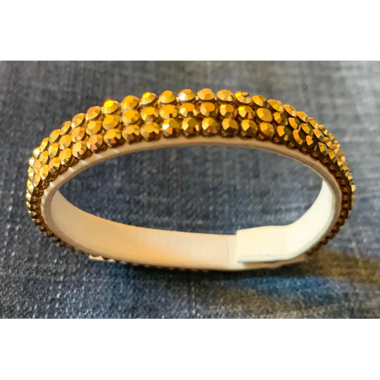 Leather bracelet Swarovski - Vintage