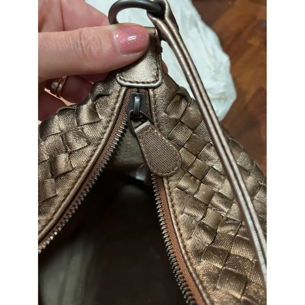 Window leather handbag Bottega Veneta