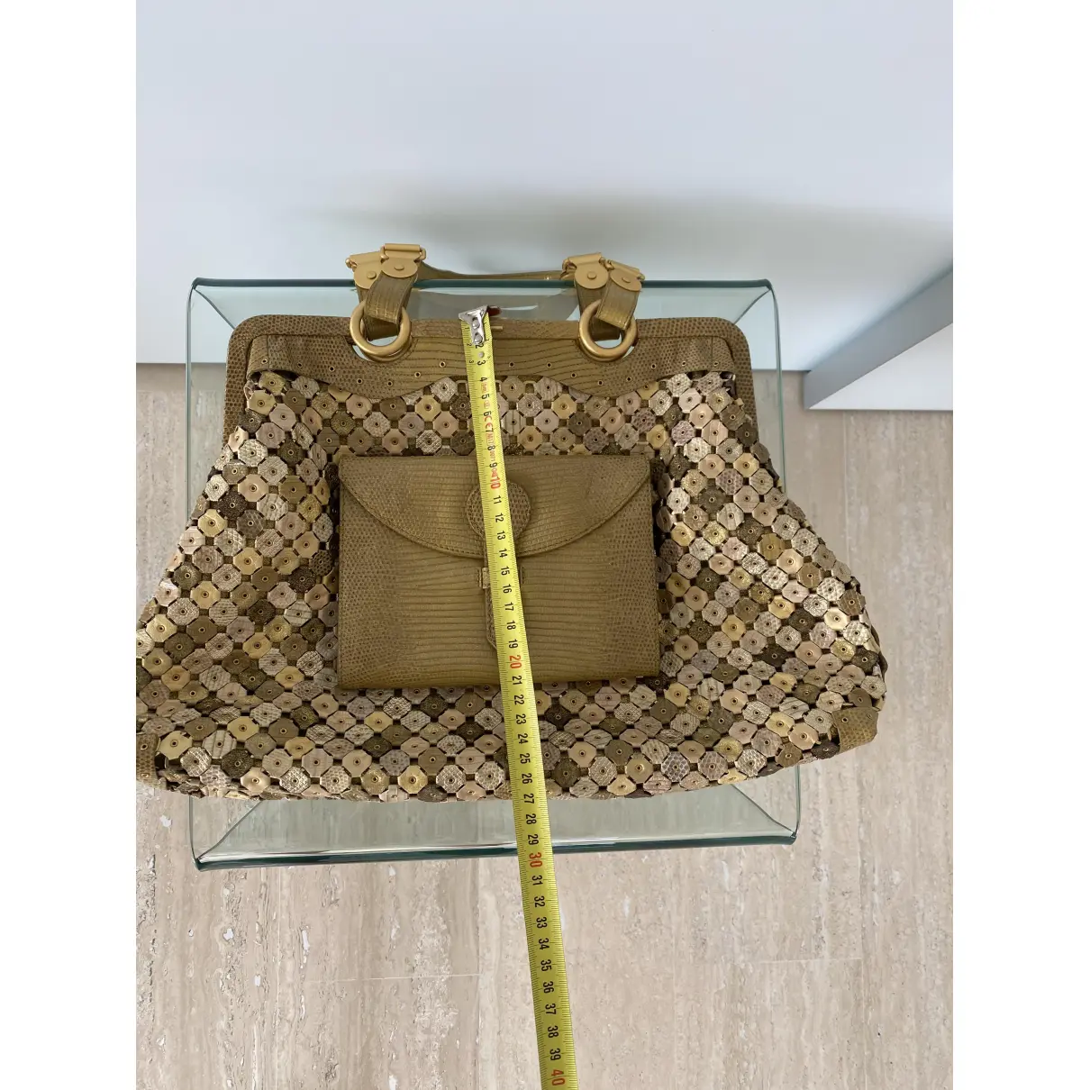 Buy Bottega Veneta Tambura lizard handbag online
