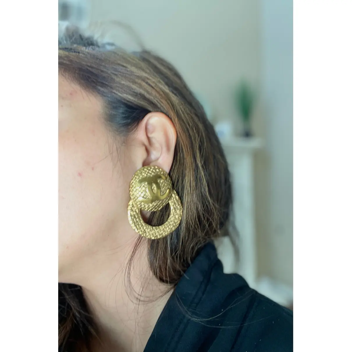 CC earrings Chanel - Vintage
