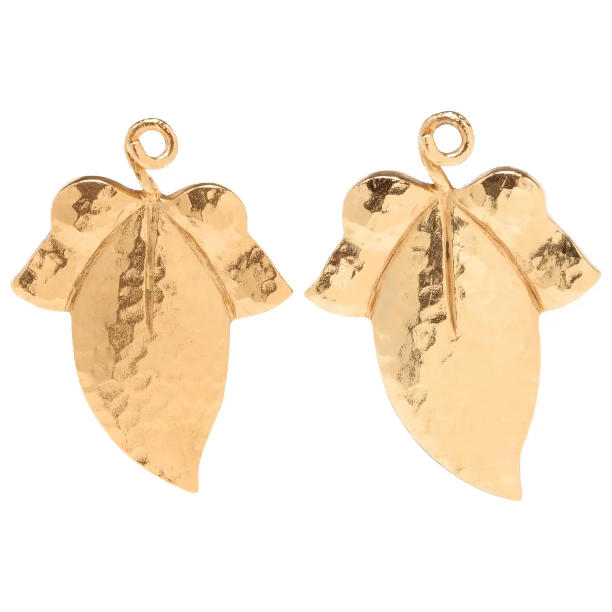 Gold Metal Earrings Yves Saint Laurent - Vintage