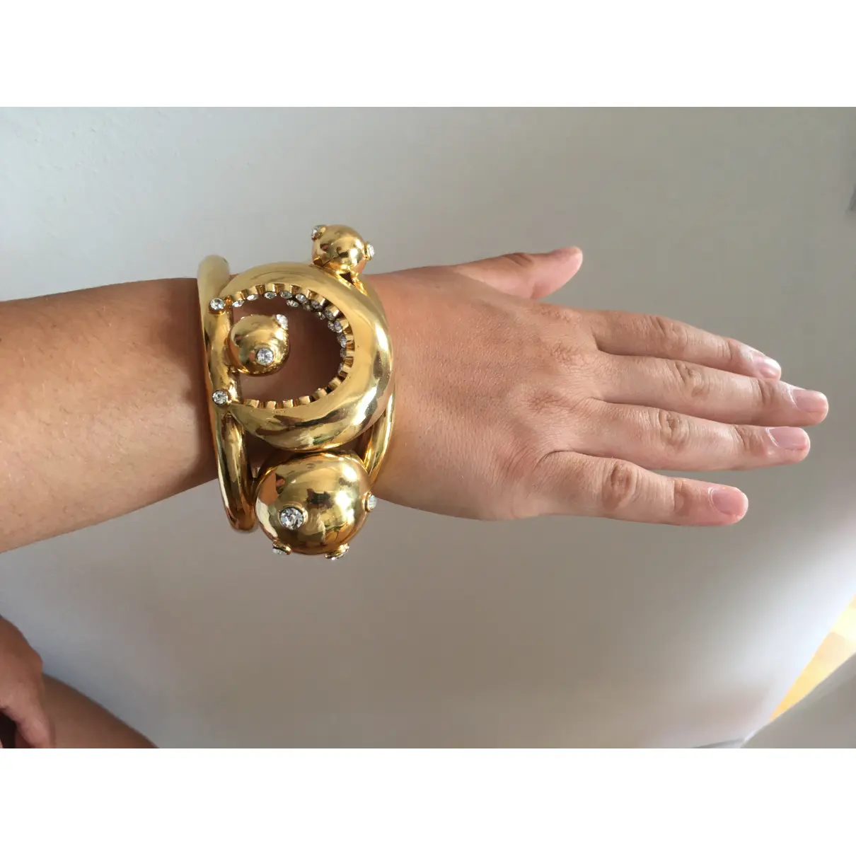 Gold Metal Bracelet Gianfranco Ferré - Vintage