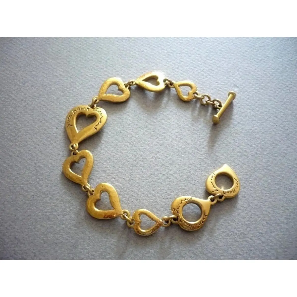 Yves Saint Laurent Gold Metal Bracelet for sale - Vintage