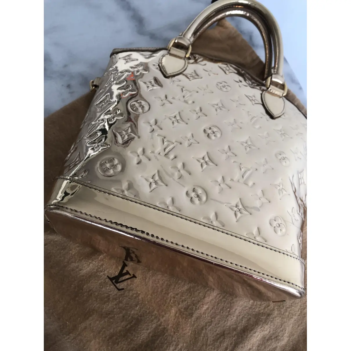 Lockit patent leather handbag Louis Vuitton