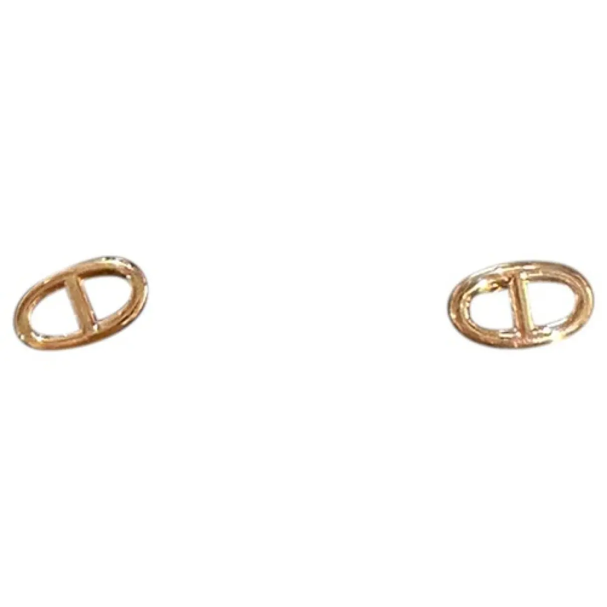 Chaîne d'Ancre pink gold earrings Hermès