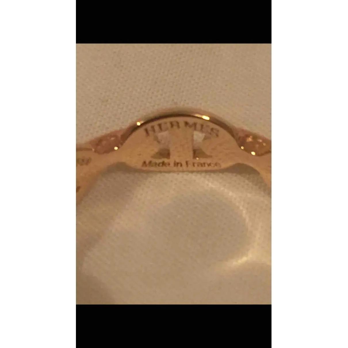 Buy Hermès Chaîne d'Ancre pink gold ring online