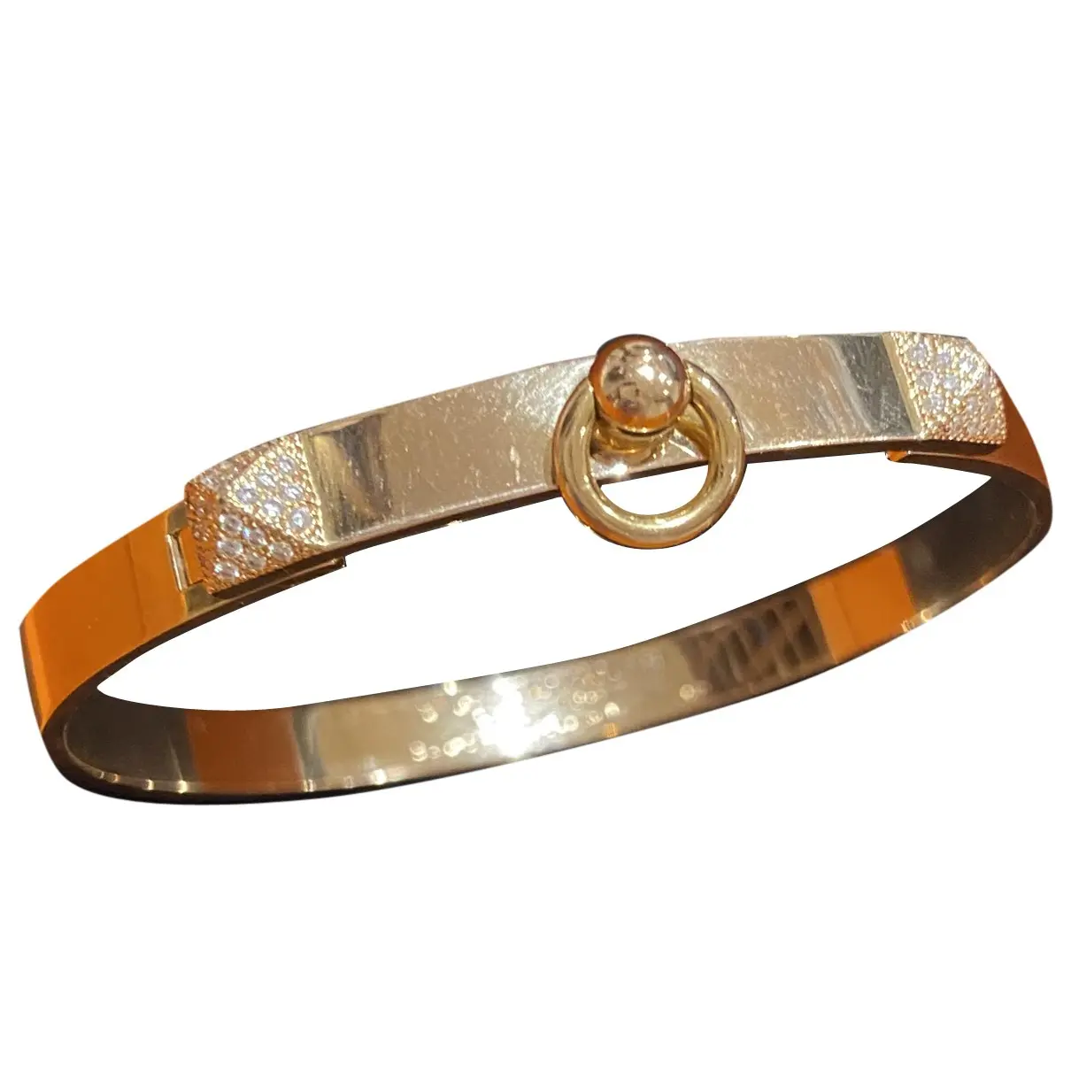 Collier de chien pink gold bracelet Hermès
