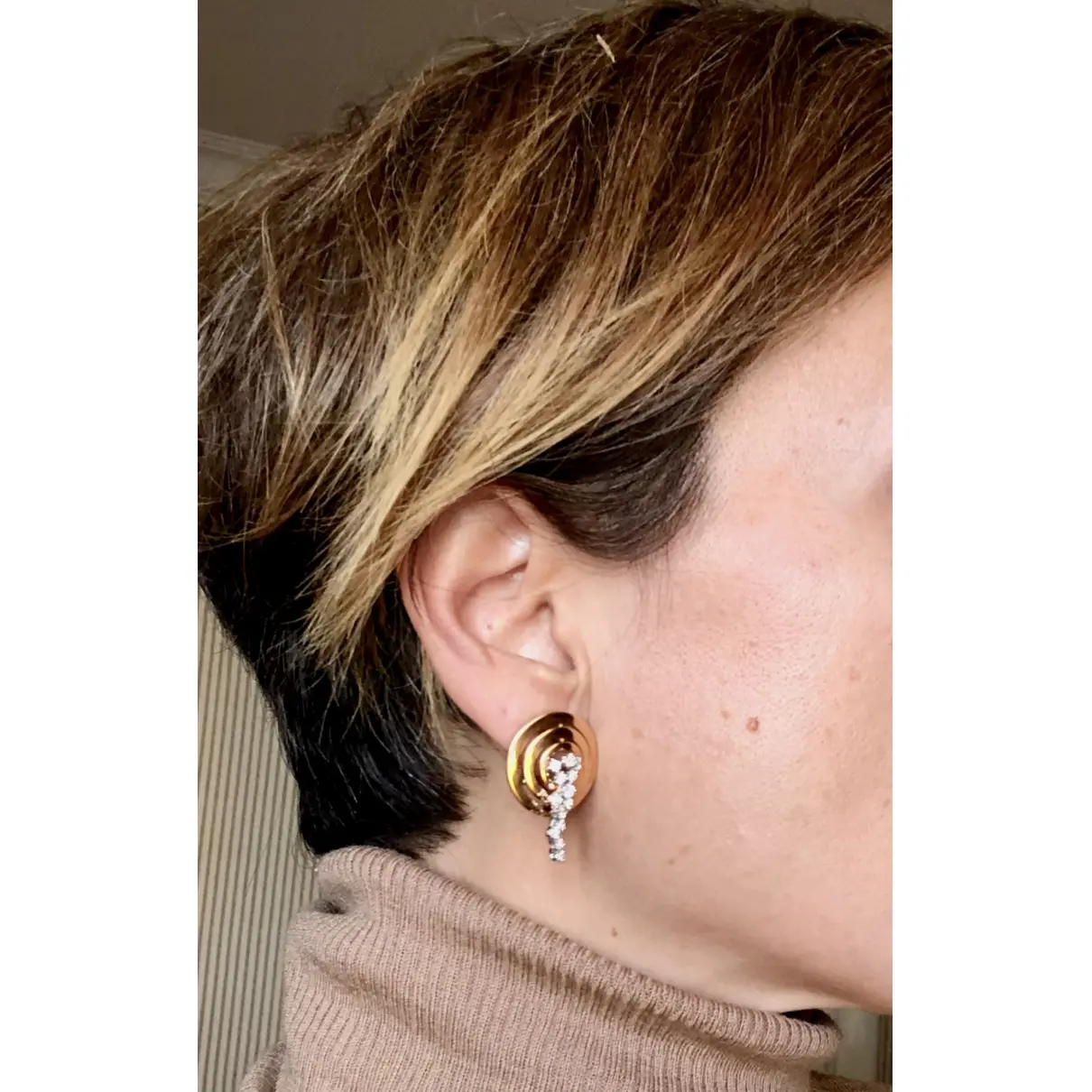 Pink gold earrings Damiani