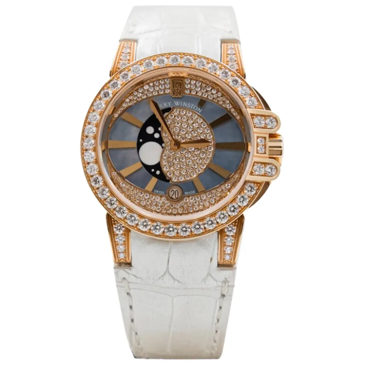 Pink gold watch Harry Winston