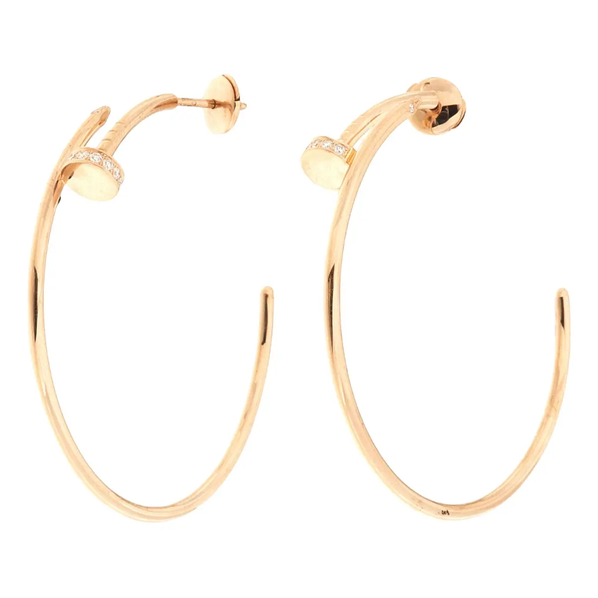 Juste un Clou pink gold earrings