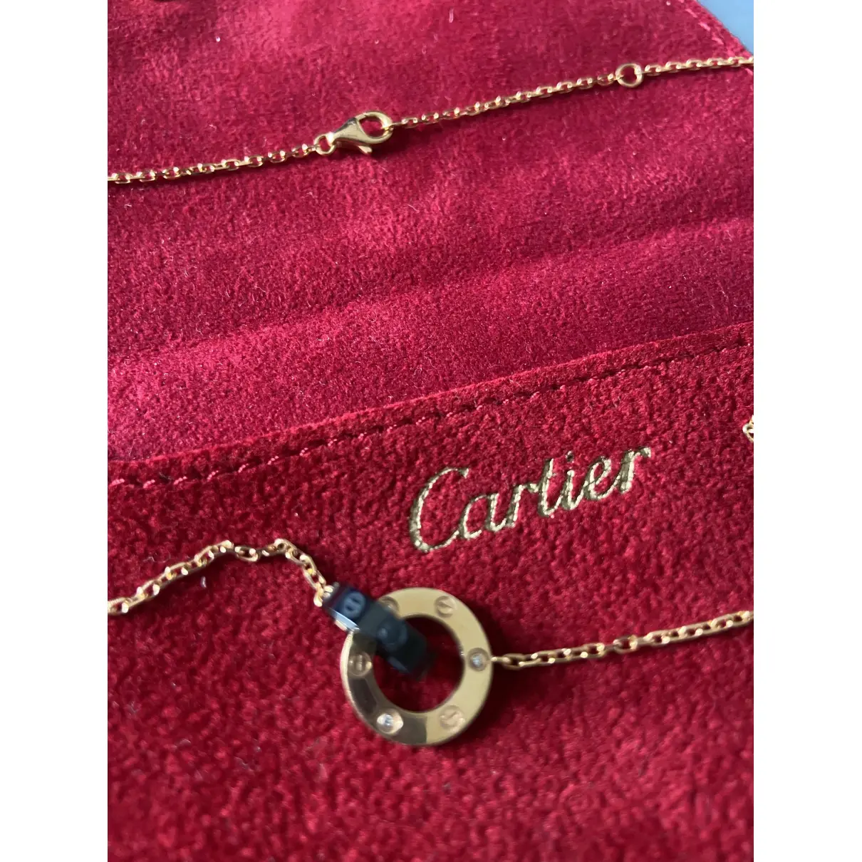 Love pink gold necklace Cartier