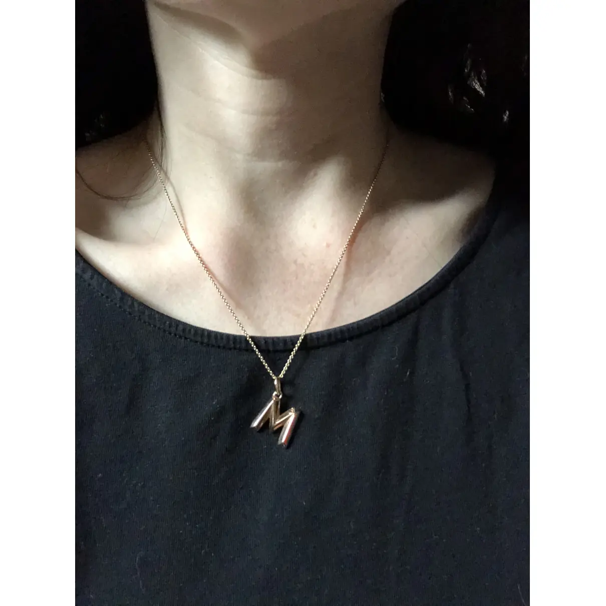 Pink gold necklace Monica Vinader