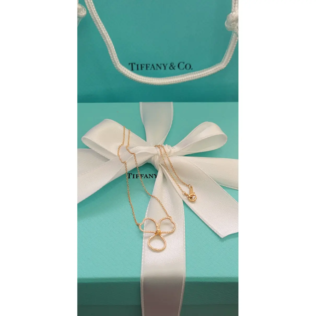 Buy Tiffany & Co Open Heart pink gold necklace online