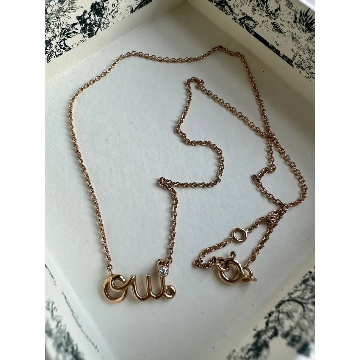 Buy Dior Oui pink gold necklace online