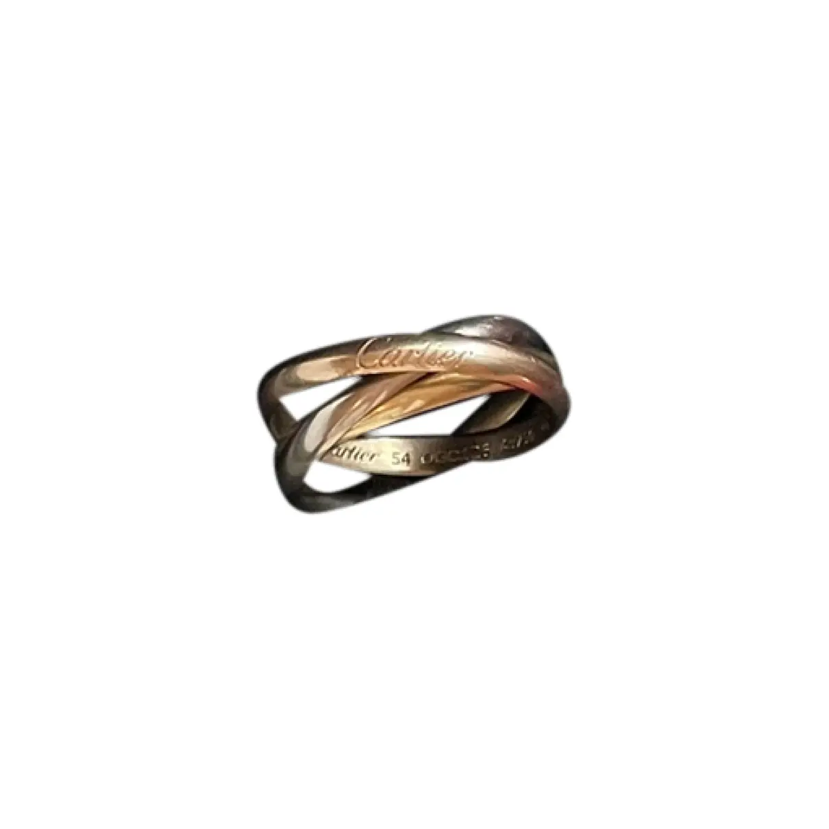 Trinity pink gold ring