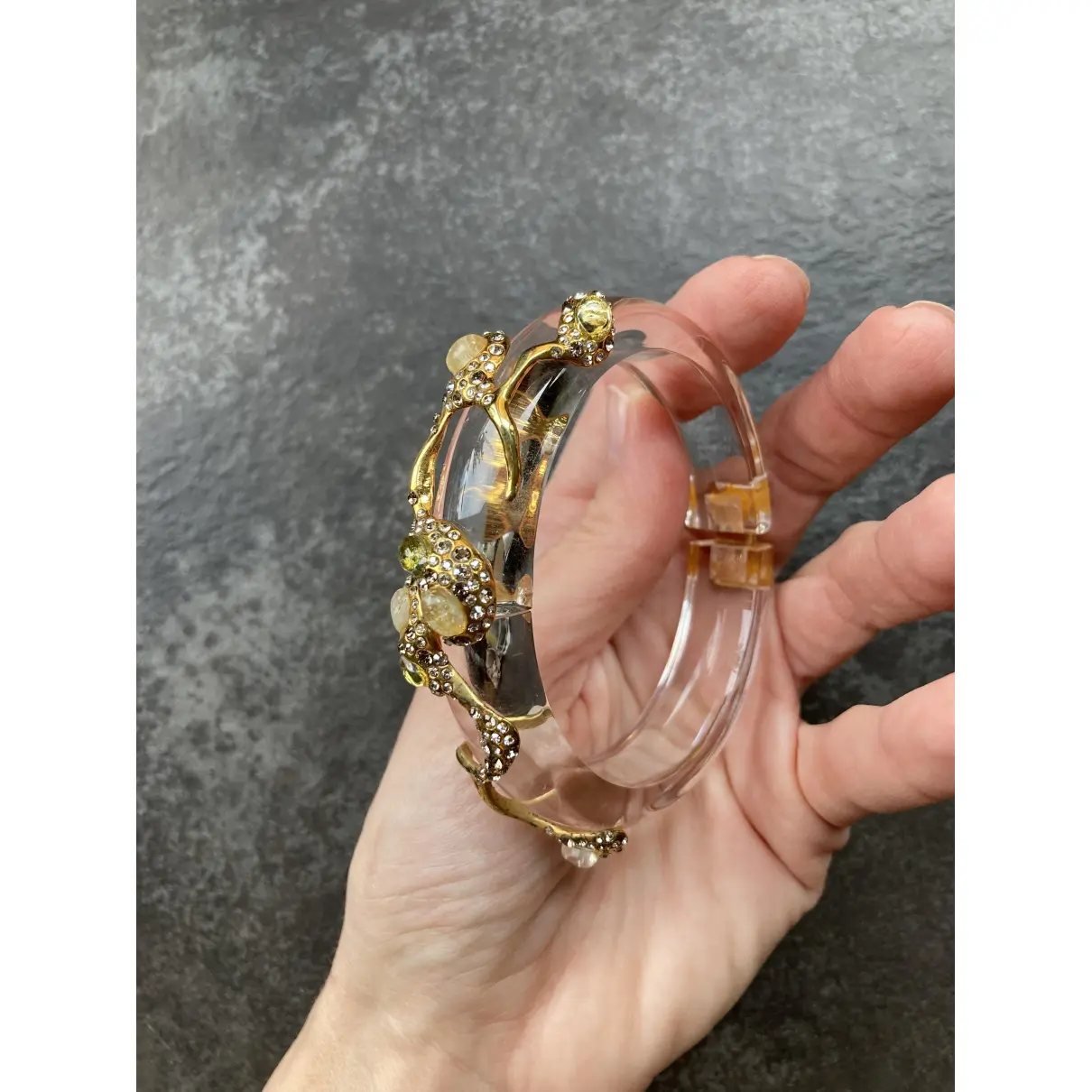 Buy Alexis Bittar Gold Plastic Bracelet online