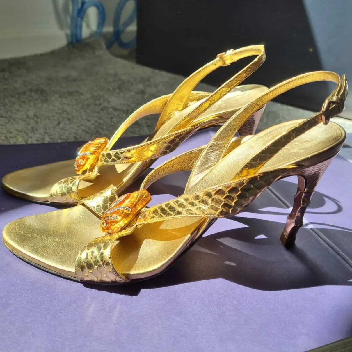 Python sandals Gucci - Vintage