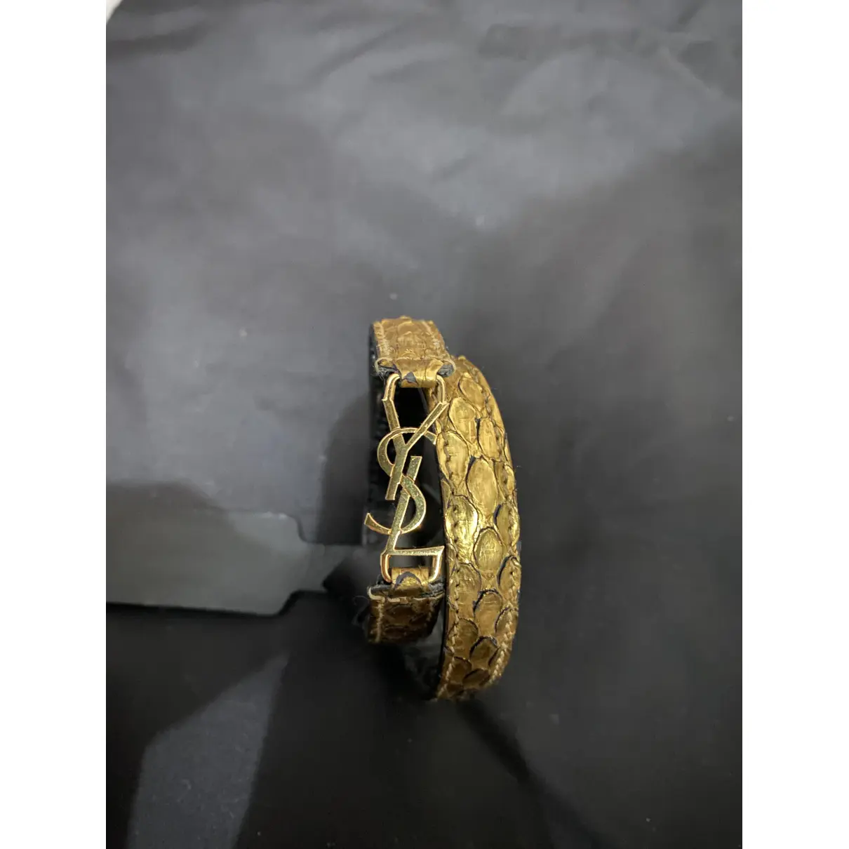 Buy Saint Laurent Monogramme python bracelet online