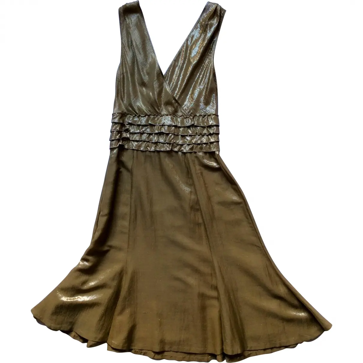 Gold Silk Dress Moschino