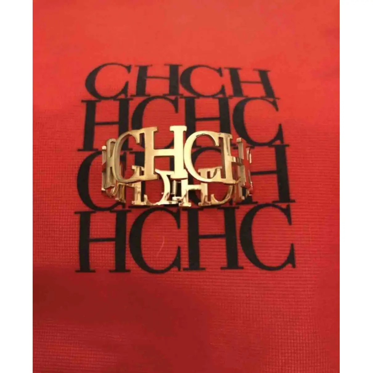Carolina Herrera Gold Steel Bracelet for sale