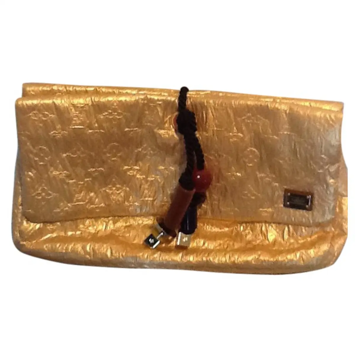 Gold Synthetic Clutch bag Louis Vuitton