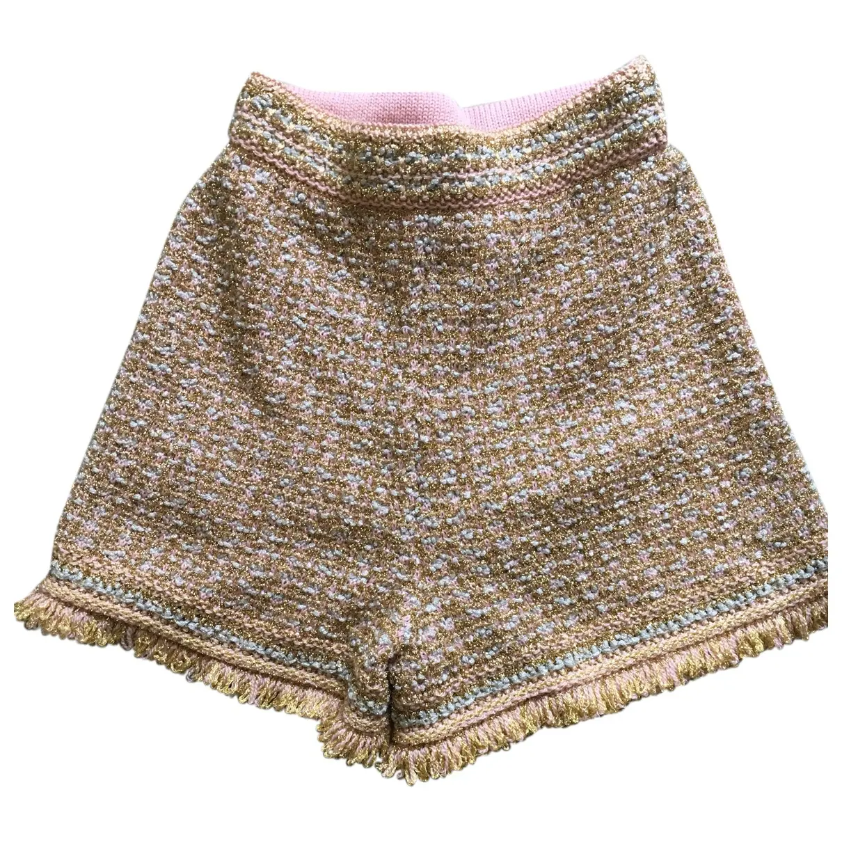 Gold Synthetic Shorts M Missoni