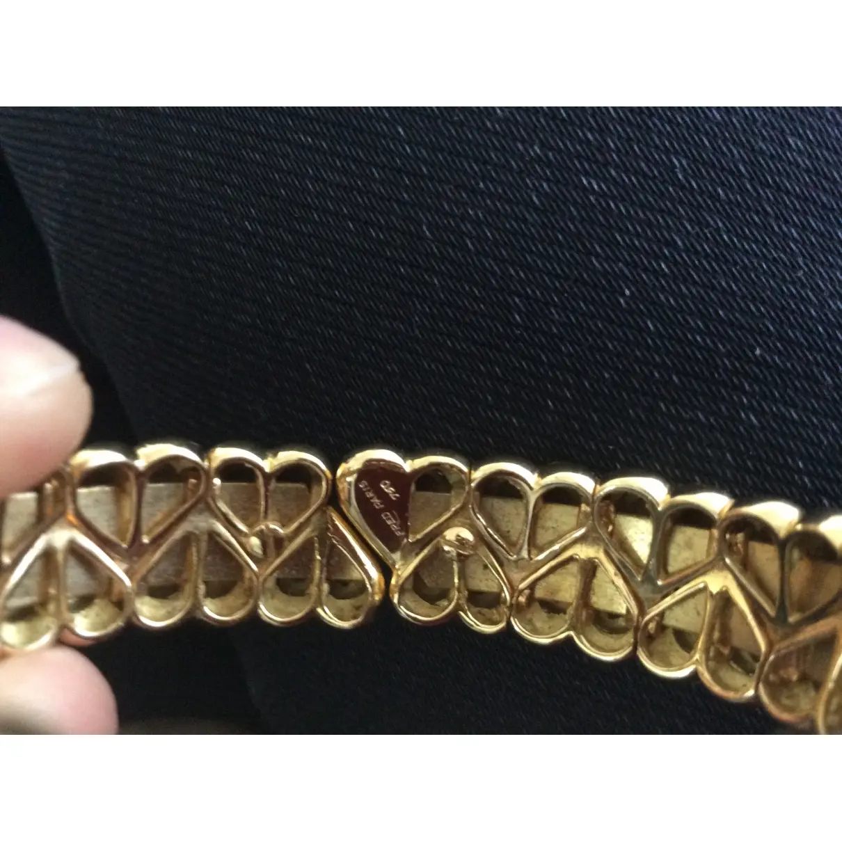 Fred Bandeau Coeur yellow gold bracelet for sale