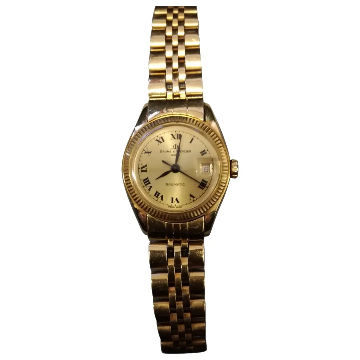 Yellow gold watch Baume Et Mercier - Vintage
