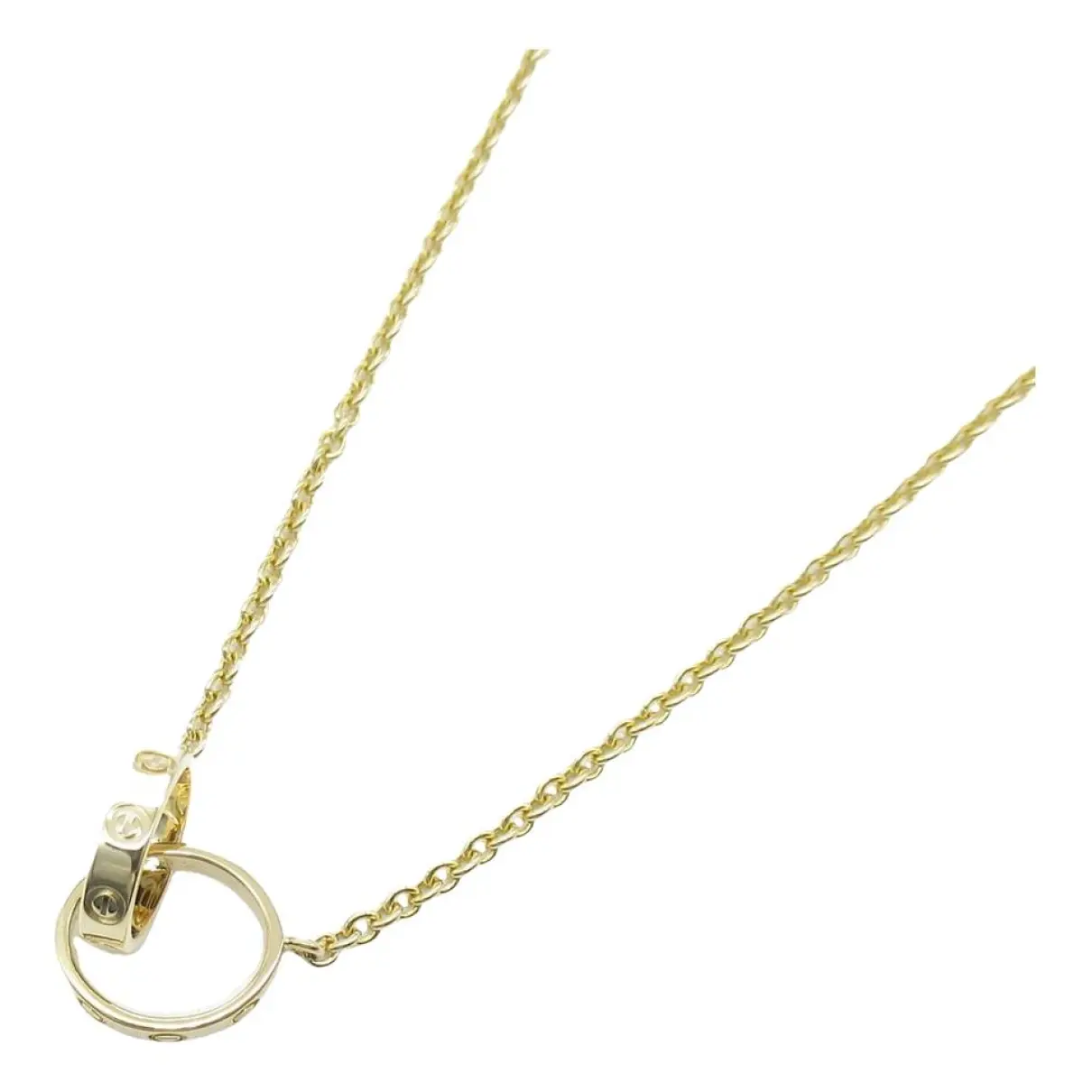 C yellow gold necklace