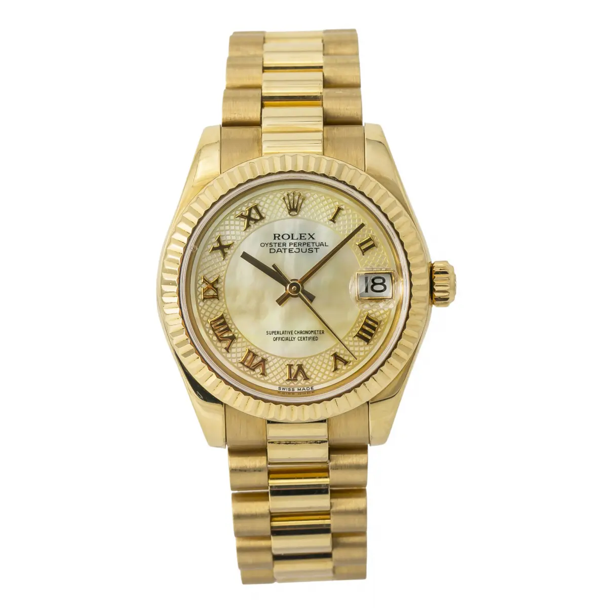 Datejust 31mm yellow gold watch Rolex