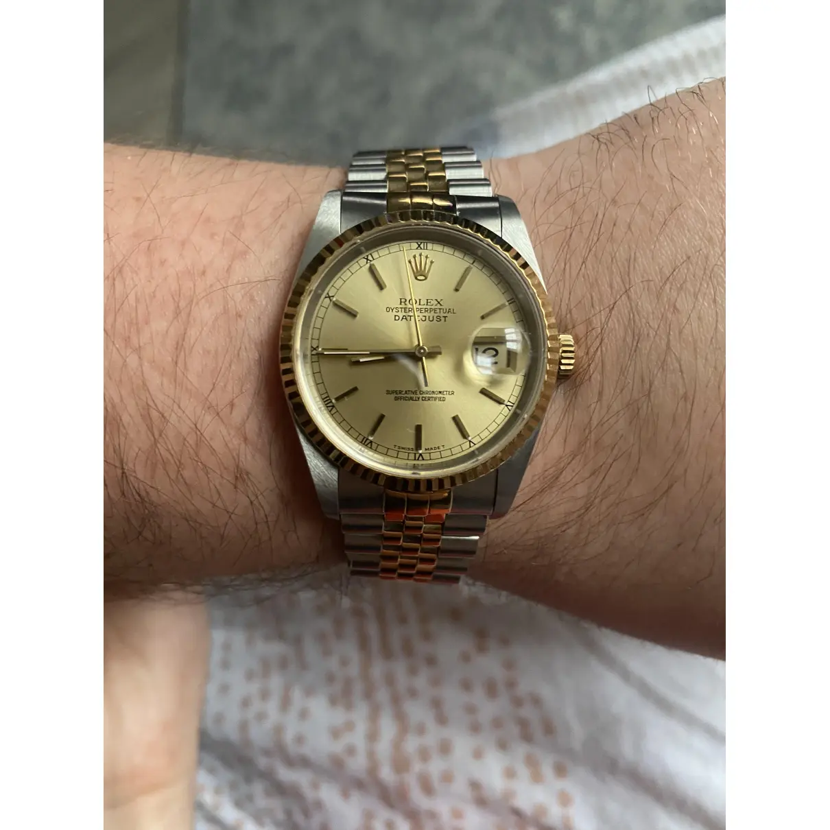 Datejust 36mm yellow gold watch Rolex - Vintage