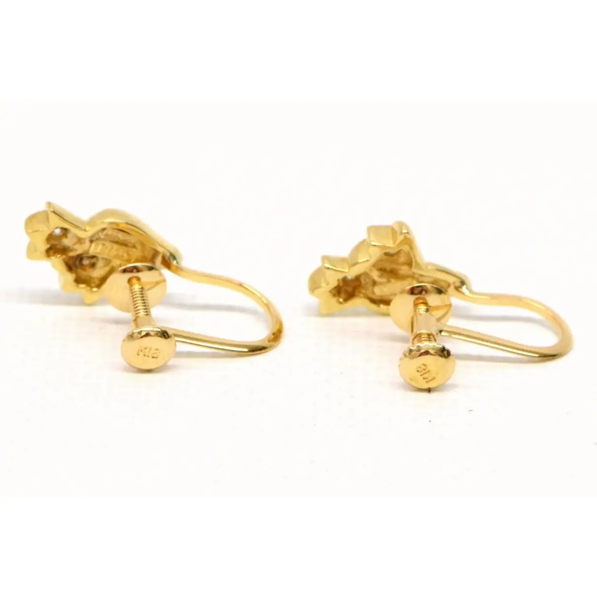 Yellow gold earrings Dior - Vintage