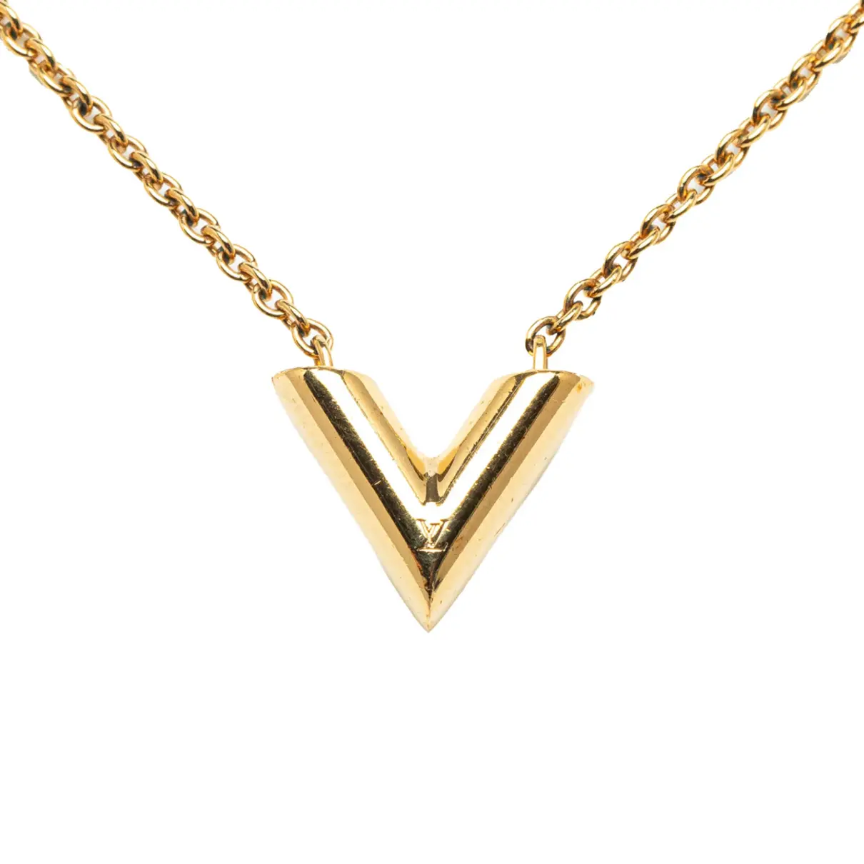 Essential V yellow gold necklace