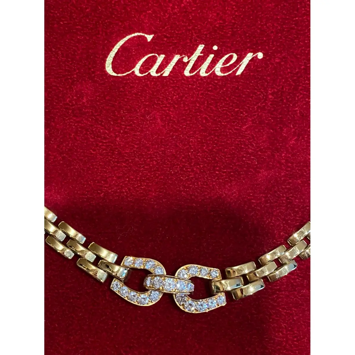 Maillon Panthère yellow gold necklace Cartier - Vintage