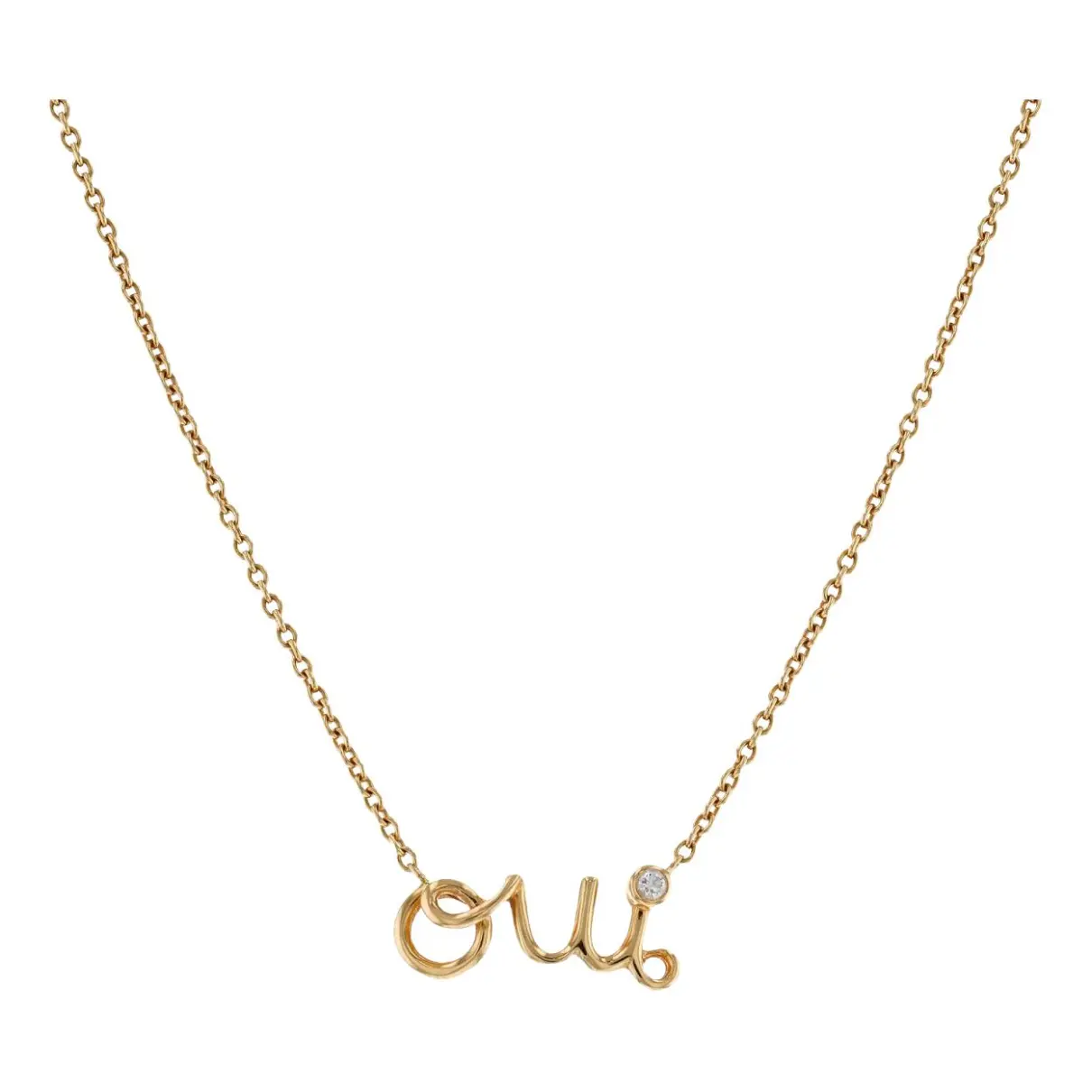 Oui yellow gold necklace