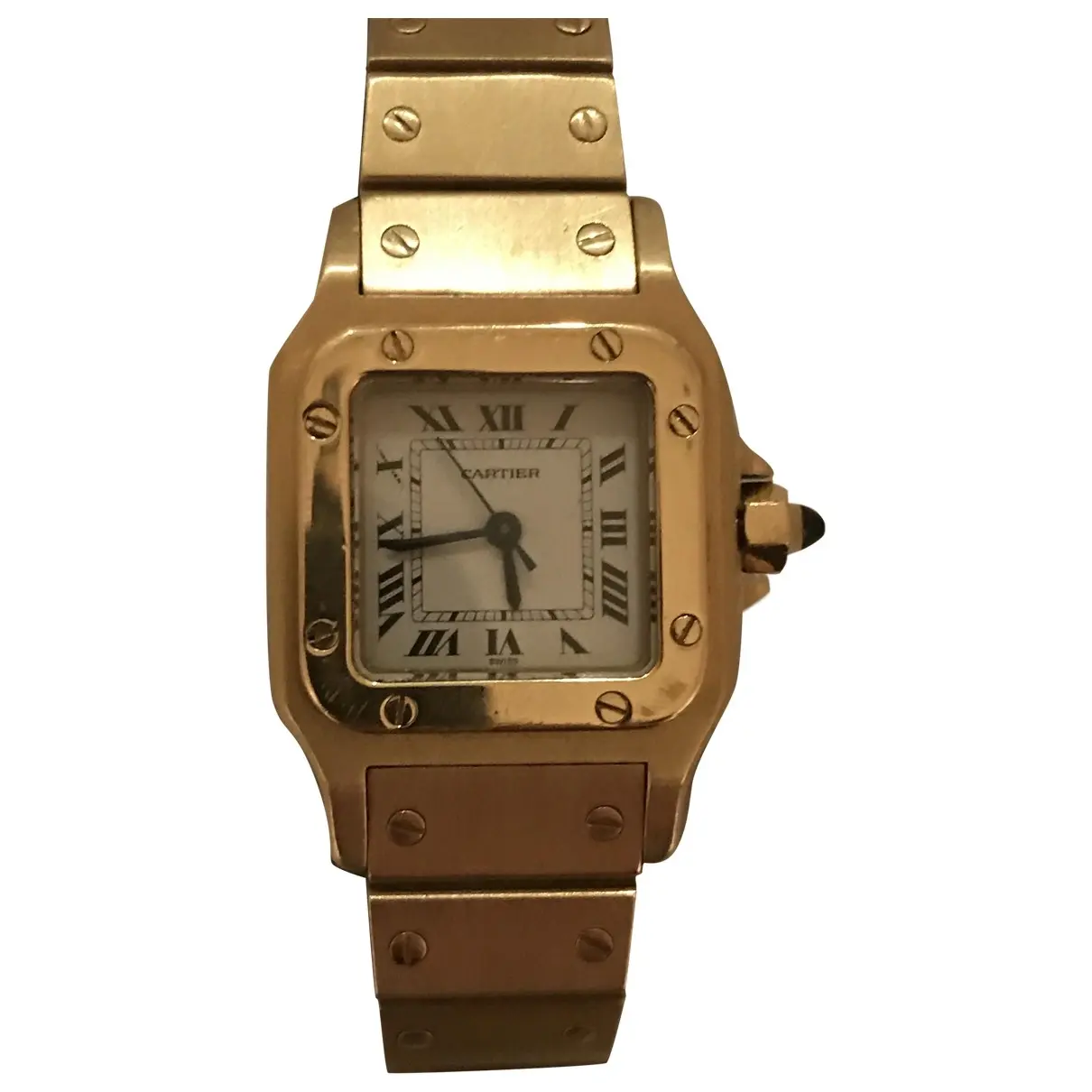 Santos Galbée yellow gold watch Cartier