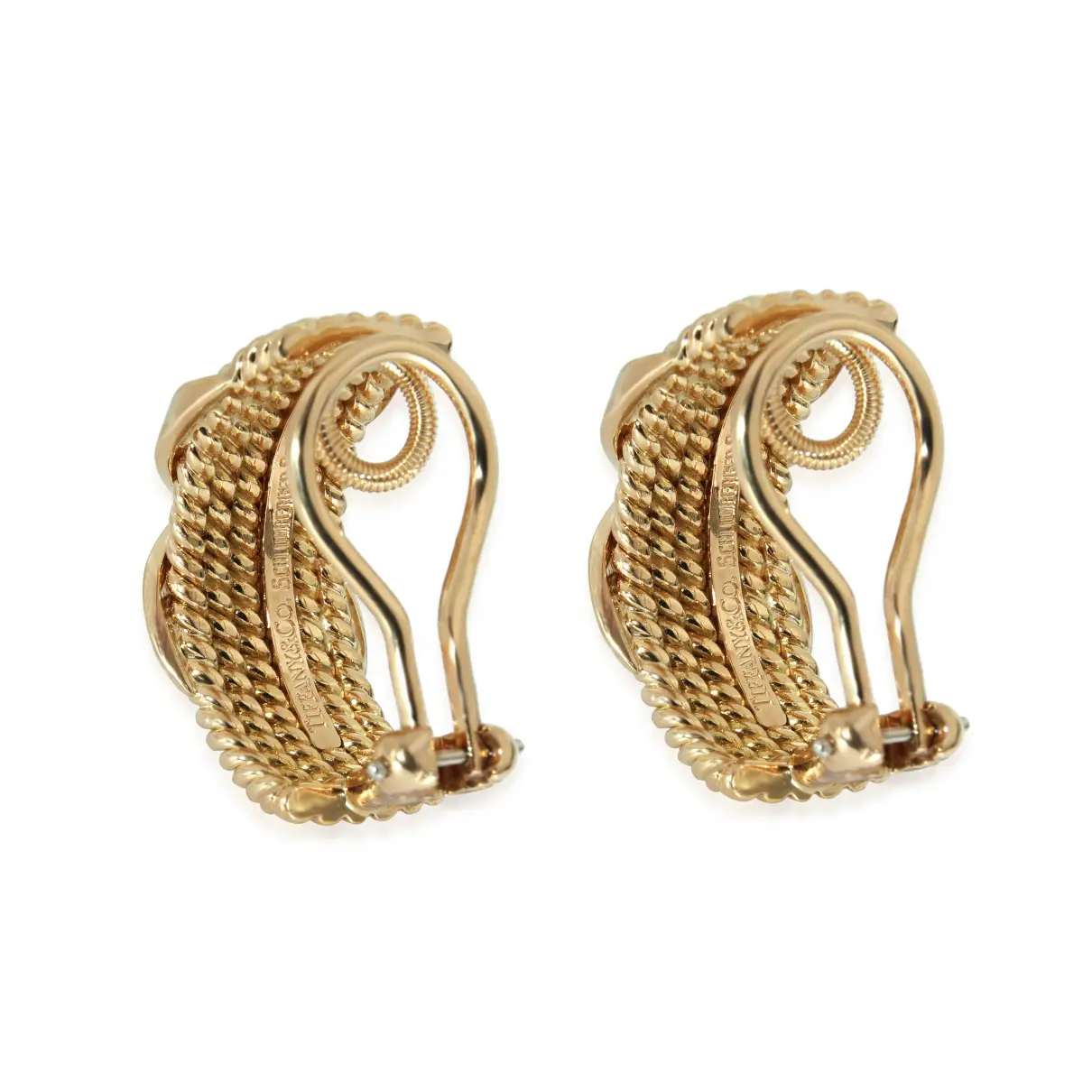 Buy Tiffany & Co Schlumberger yellow gold earrings online