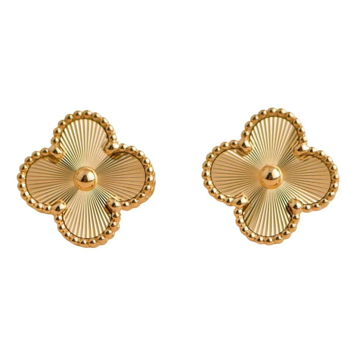 Vintage Alhambra yellow gold earrings