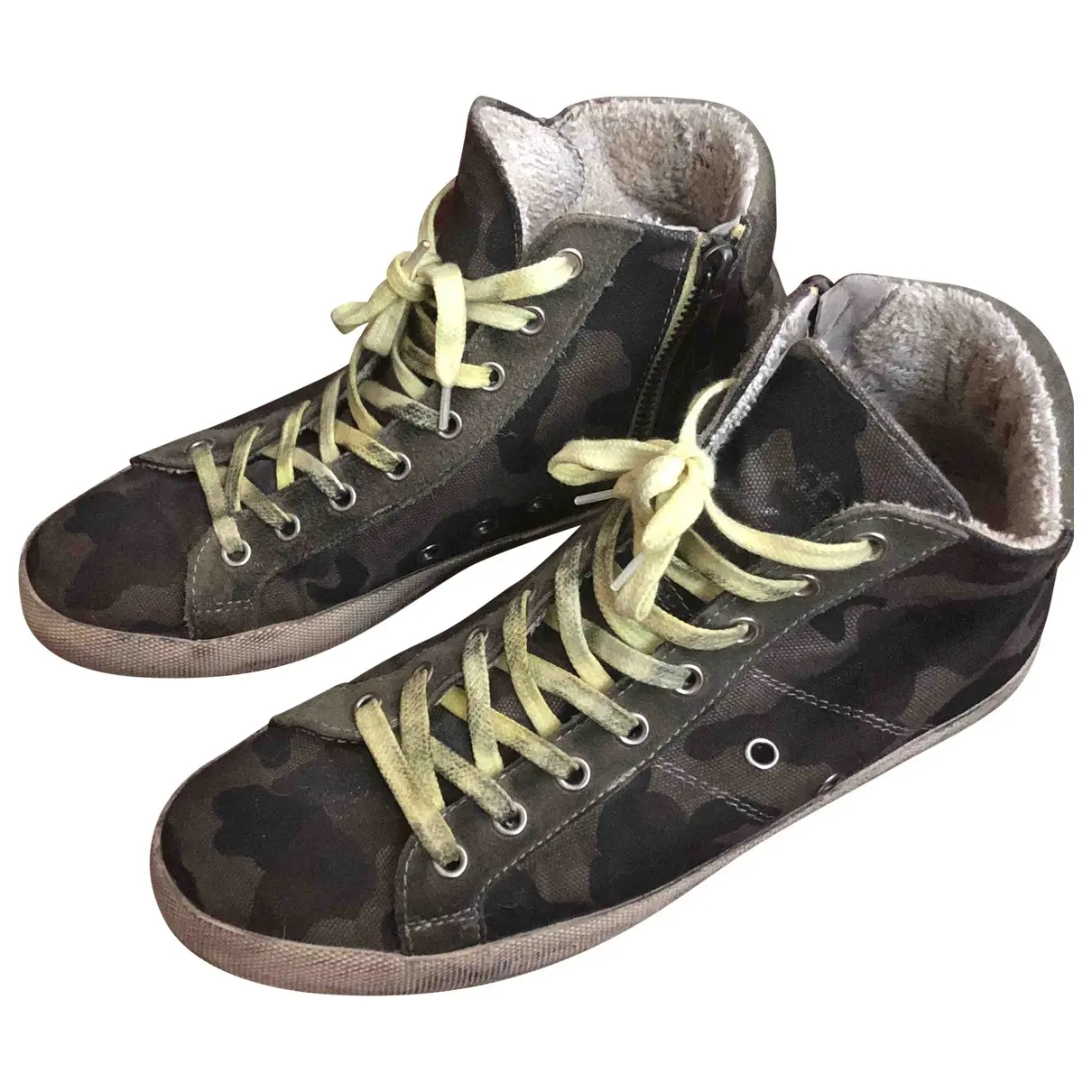 Cloth trainers Leather Crown