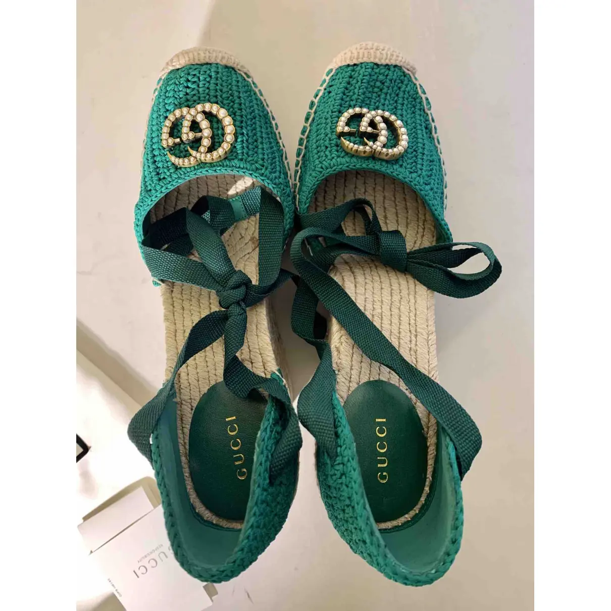 Marmont cloth sandals Gucci