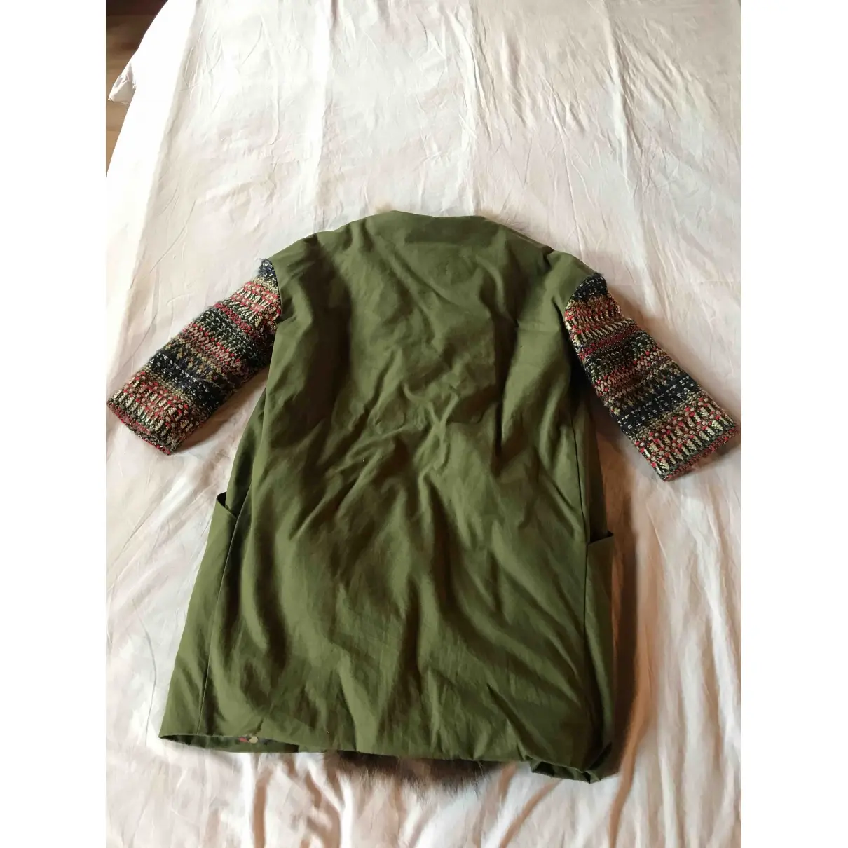 Alessandra Chamonix Green Cotton Coat for sale